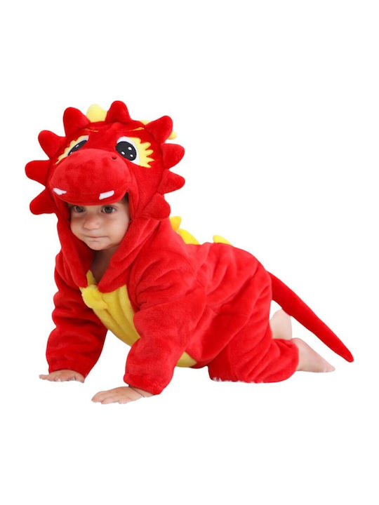 Queen Mother Παιδική Πιτζάμα Ολόσωμη Κόκκινη Red Dragon