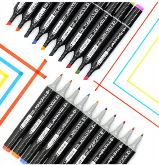 Markere Permanente Multicolore 1 mm Set de 80 de culori