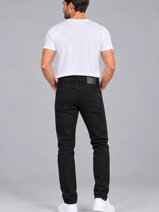 Hardy Мъжки Дънков Панталон Regular Fit Черен