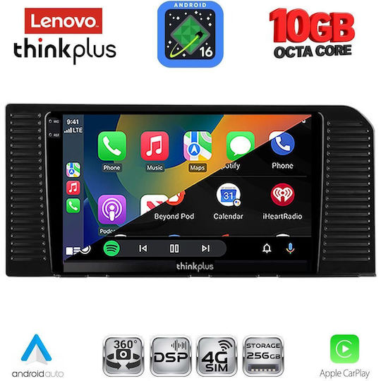 Lenovo Auto-Audiosystem für Toyota Prado BMW X2 / X6 2023 (Bluetooth/USB/WiFi/GPS/Apple CarPlay/Android Auto) mit 10-Zoll-Touchscreen