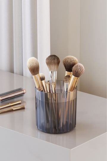 SteweHome Cutie de Organizare a Cosmeticelor cu Separatoare Gri 3 Bucăți
