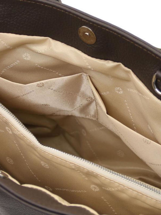 Callie Leather Women's Shopper Bag Chocolate