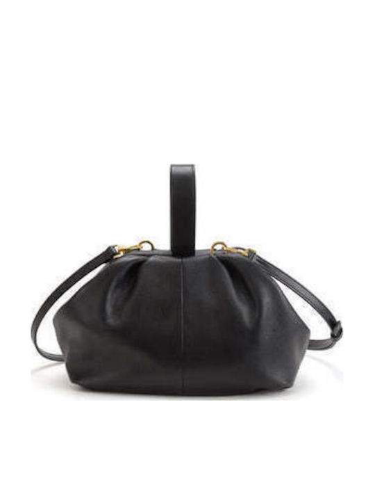 Schwarze Damen-Tote-Bag aus Leder