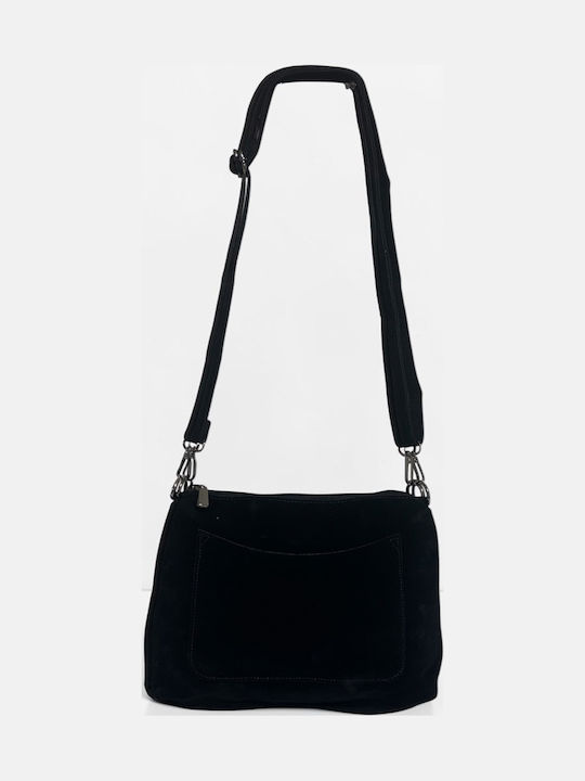 Women's Suede Shoulder Bag Black