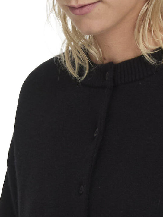 Ozzy Long Women's Knitted Cardigan Black
