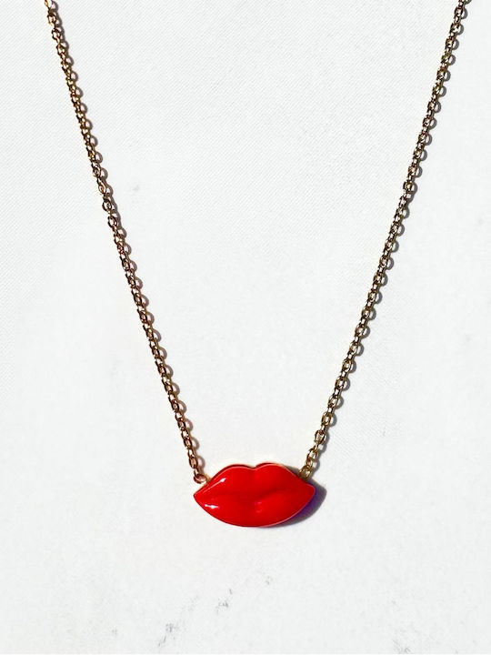 Kaleido Red Steel Necklace