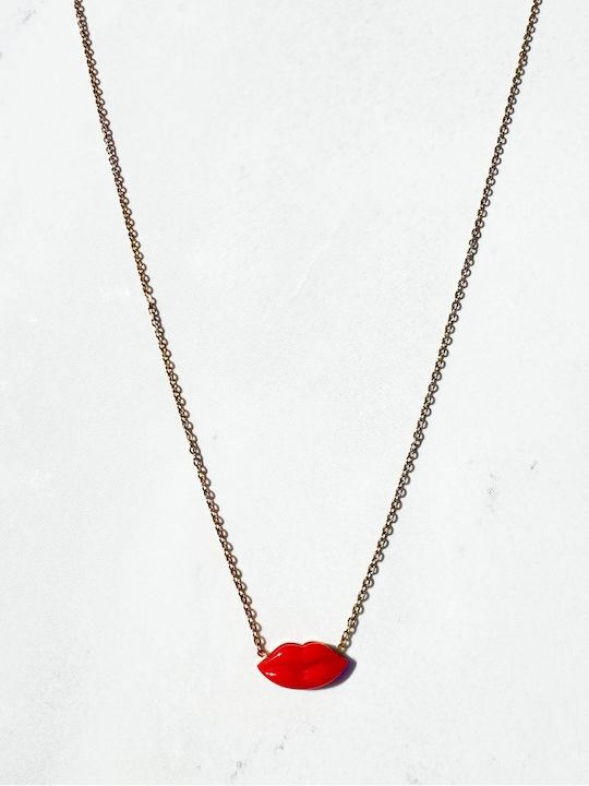 Kaleido Red Steel Necklace