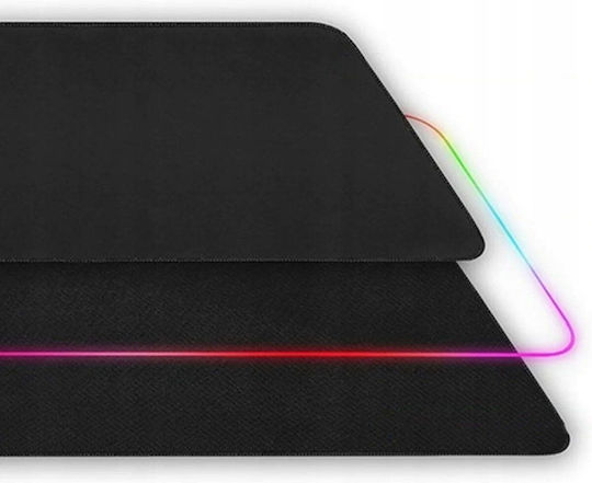 Strado Gaming Mouse Pad XXL 800mm with RGB Lighting via USB Black
