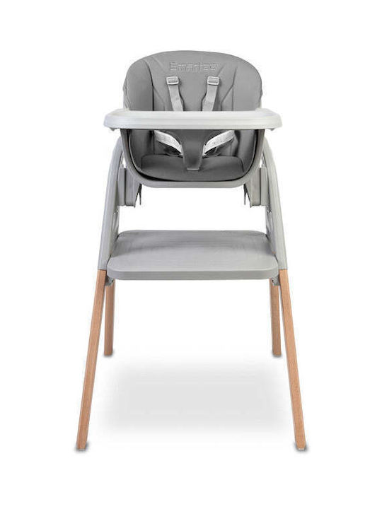 Caretero 3-in-1-Babyhochstuhl mit Höhenverstellung in Grau