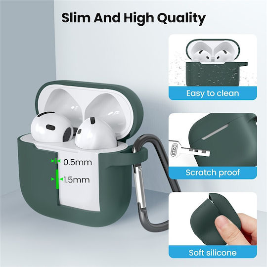 Ahastyle We36 Silicone TPU Case for AirPods 5 4 Forest Green