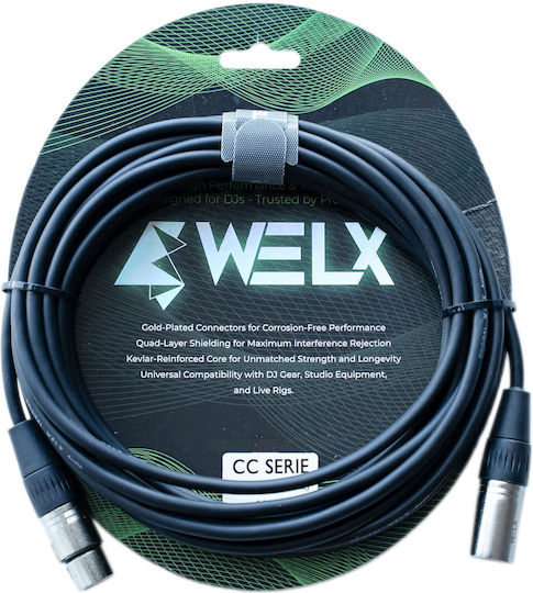 Welx Cablu XLR tată - XLR mamă Negru 6 m CC-SERIE-6M(negru)