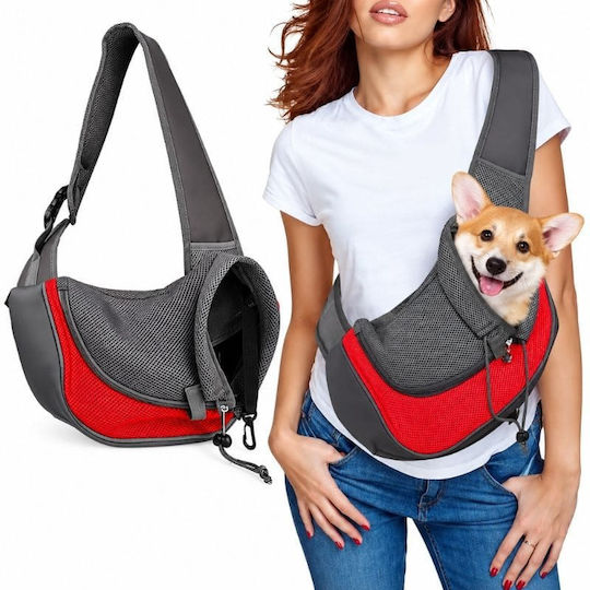 Denik Pets Μάρσιπος για Μεταφορά Σκύλου / Γάτας Κόκκινος Μ40xΠ25εκ.