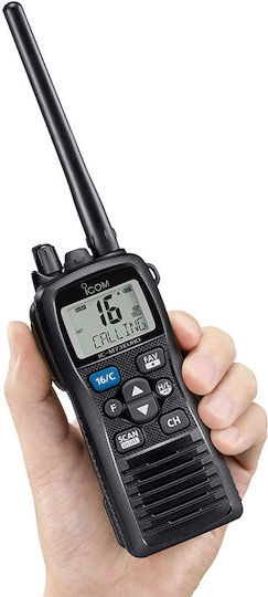 IC-M73EURO Безжичен приемо-предавател Морски VHF 6W с монохромен дисплей