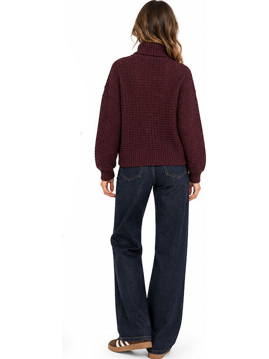 Damenpullover mit Rollkragen Braun