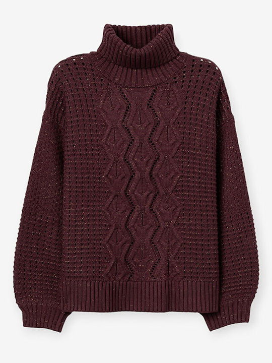 Damenpullover mit Rollkragen Braun