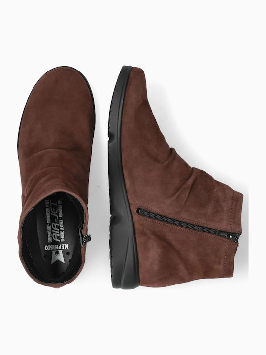 Lederne Damen-Stiefeletten in Bordeaux