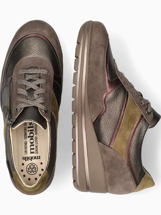 Anatomische Damen-Sneakers Ice / Brown
