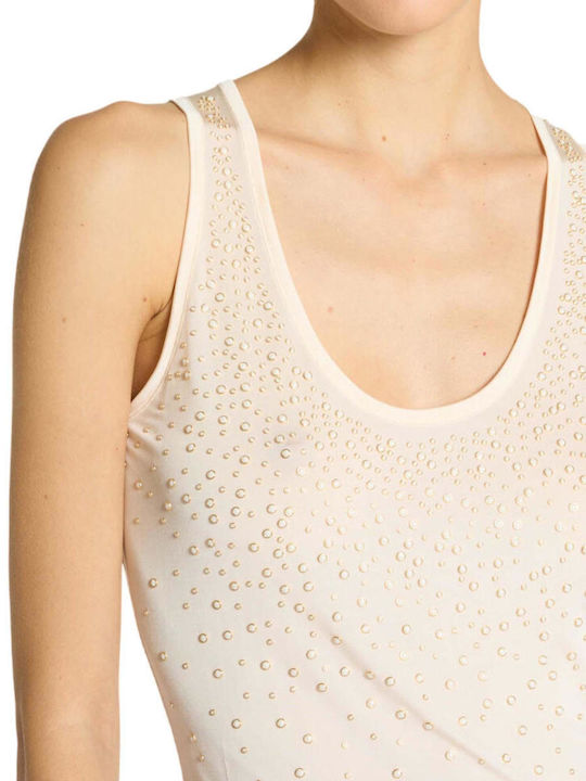 Mlspinetabling1 Women's Sleeveless Blouse Ecru