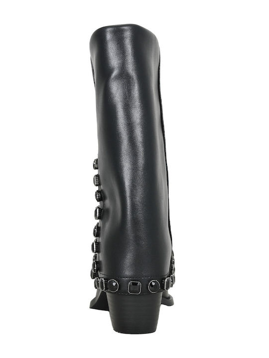 Bally Leather Women's Boots with Mid Heel Black