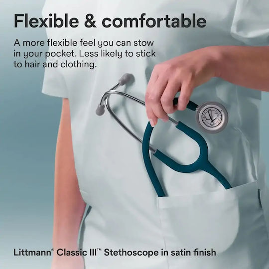 3M Littmann Classic III Stethoscope with Double Chestpiece Blue