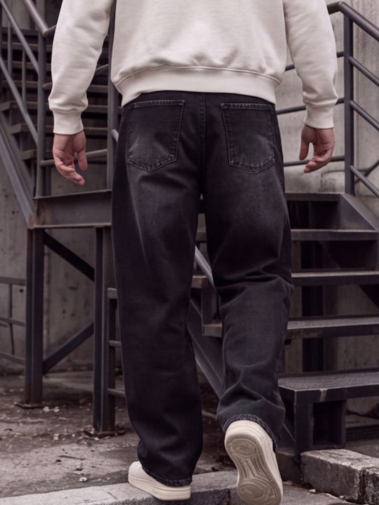 Men’s Loose Baggy Fit Jeans Black Washed
