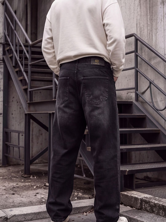 Men’s Loose Baggy Fit Jeans Black Washed