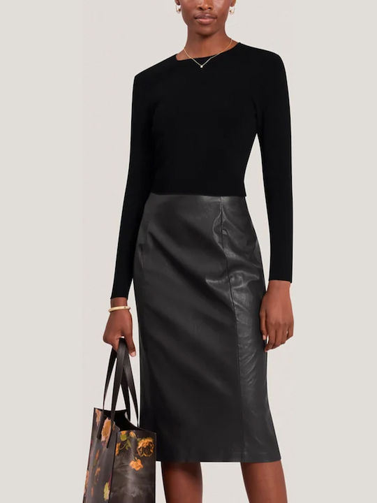 Ted Baker Midi Long Sleeve Black Dress