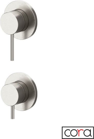 Cora Cora N10131-111+210-N5030 for Shower 3-Outlet Built-in Faucet Inox Silver