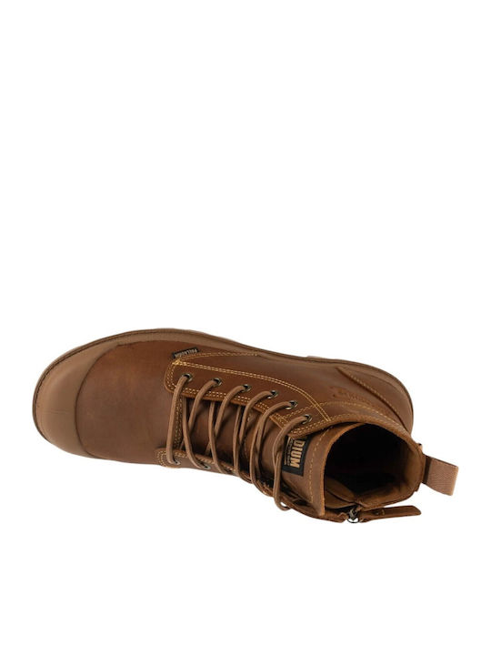 Braune Damen-Lederstiefeletten