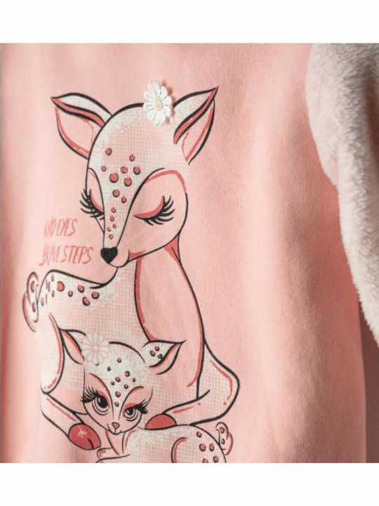 Nek Kids Wear Детски Комплект Анцуг Розов Черен 2 Части