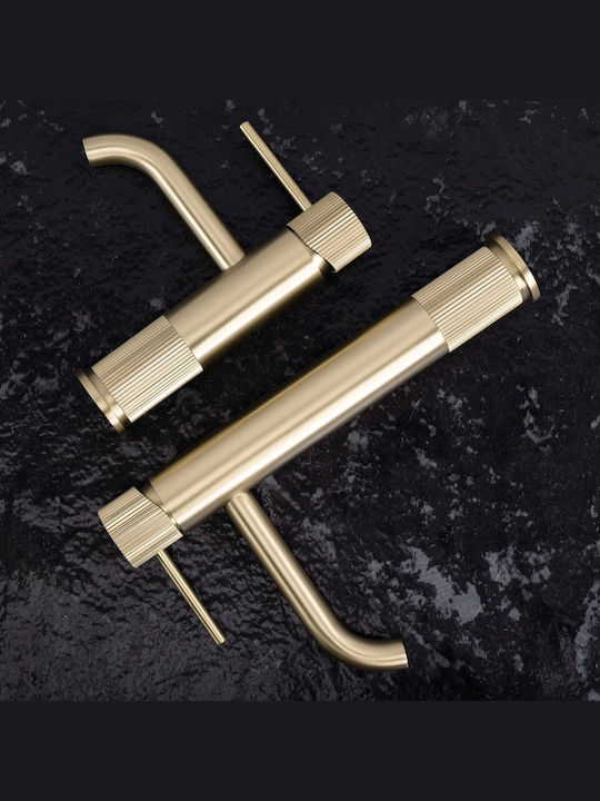Rea Lungo Stripe Hohe Goldene Einhebel-Waschtischarmatur