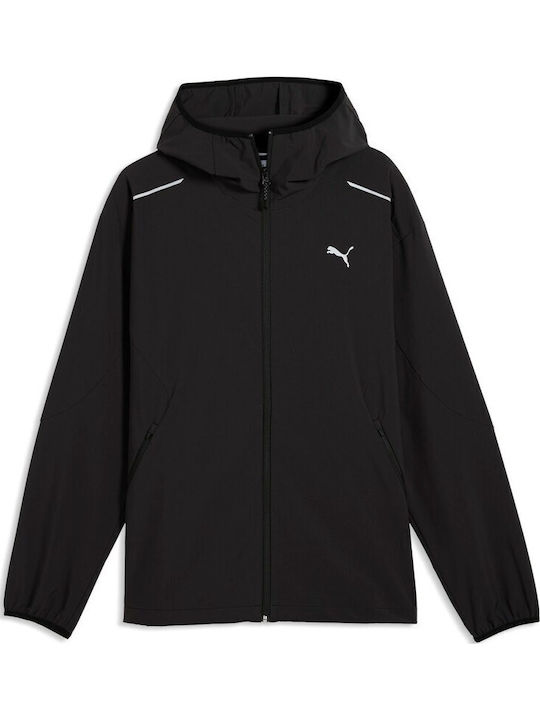Pumatech 4-way Stretch Ανδρική Ζακέτα Track Jacket Μαύρη