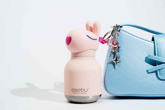 Asobu Stainless Steel Kids Water Bottle Pink 200ml