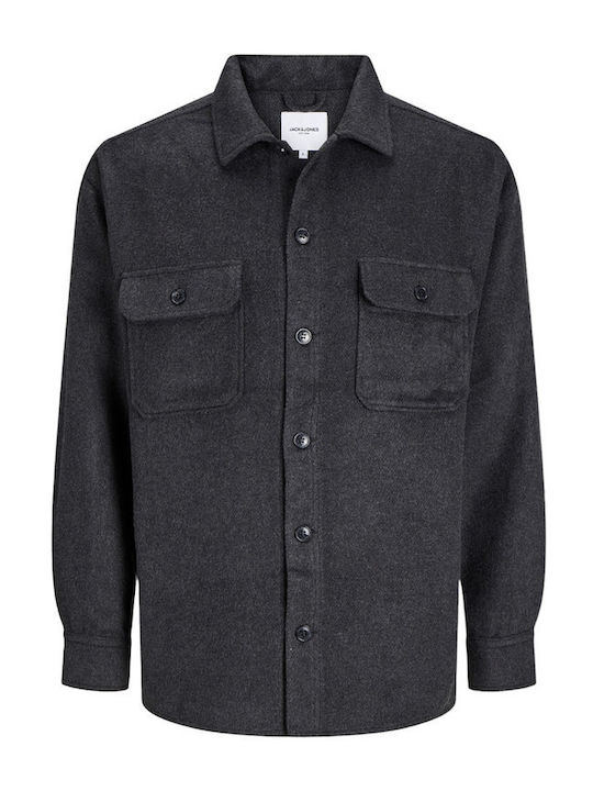 Дълъг Ръкав Overshirt Стандартна Кройка Черен