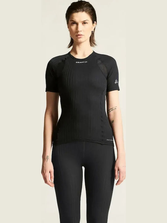 Craft Tricou Termic cu Mâneci Scurte pentru Femei Negru