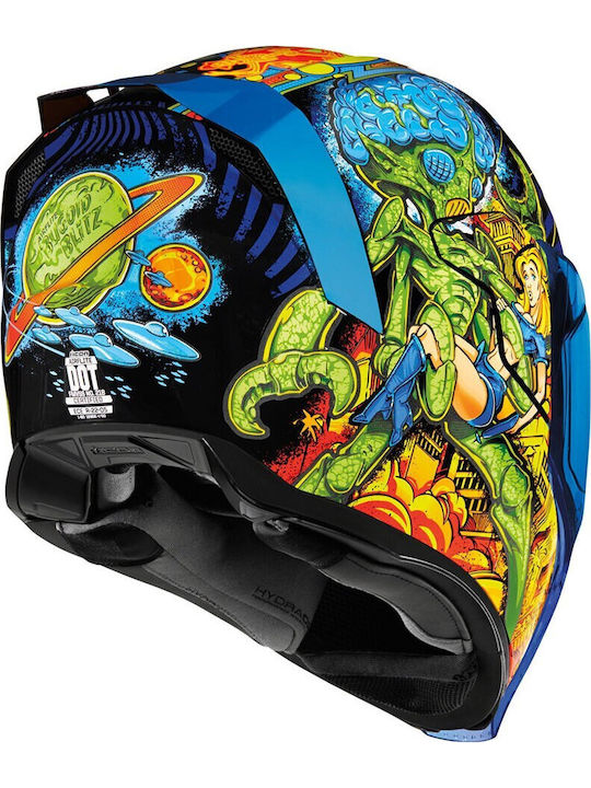 Icon Airflite Bugoid Blitz Full Face με Sun Visor ECE 22.06 / DOT Blue Multi Icon Airflite Bugoid Blitz Full Face με Sun Visor ECE 22.06 / DOT Blue Multi