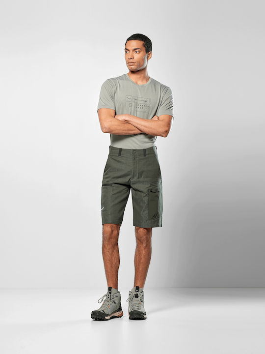 Salewa Durastretch Pantaloni Scurți de Drumeție pentru Bărbați Verzi