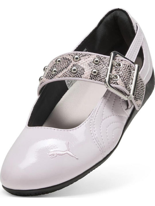 Speedcat Damen Ballerinas im Sneaker-Stil mit Riemchen Rosa