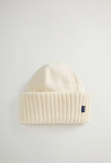 Women's Knitted Beanie Set in Ecru