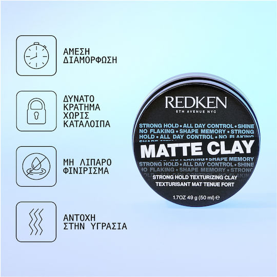 Matte Clay Strong Hold Πηλός για Δυνατό Κράτημα & Ματ Αποτέλεσμα 75ml