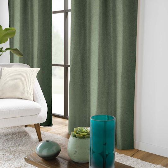 Perdea cu Capse L-c Chinea Verde 135x240 cm