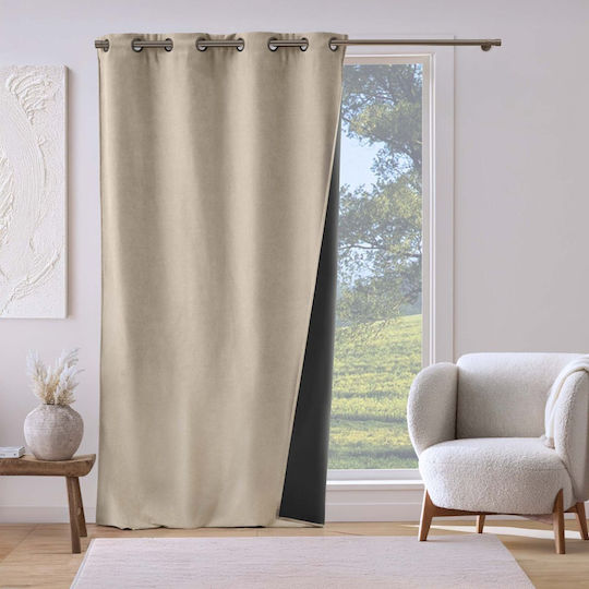 Κουρτίνα με Τρουκς L-c Spleen Sand 140x260εκ.