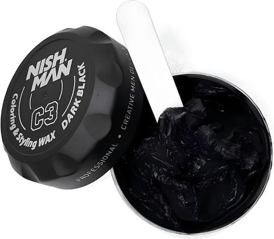 NISHMAN Coloring Styling Wax Dark Black C3 Κερί για Μεσαίο Κράτημα & Λάμψη 100ml