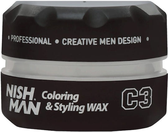 NISHMAN Coloring Styling Wax Dark Black C3 Κερί για Μεσαίο Κράτημα & Λάμψη 100ml