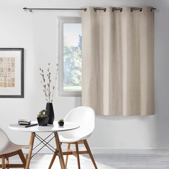 Window Curtain with Grommets L-c Chinea Beige 135x180cm