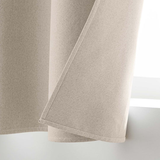 Window Curtain with Grommets L-c Chinea Beige 135x180cm