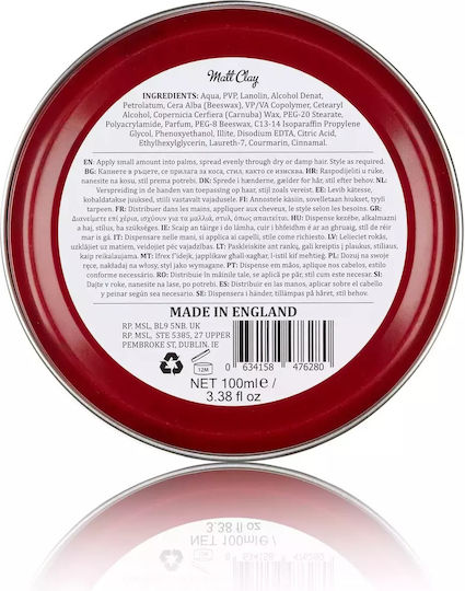 Clay Πηλός για Δυνατό Κράτημα & Ματ Αποτέλεσμα 100ml