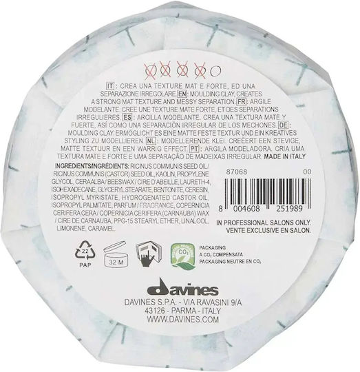 Davines This is a Strong Moulding Clay Πηλός για Δυνατό Κράτημα & Ματ Αποτέλεσμα 75ml