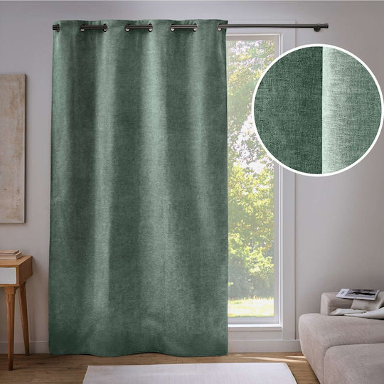 Grommet Curtain L-c Velouris Cedar 135x260cm