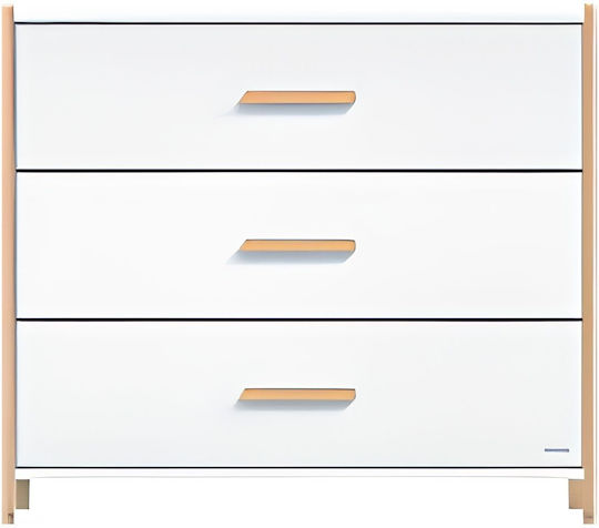 Noha Baby Dresser with 3 Drawers White 95x50x87cm